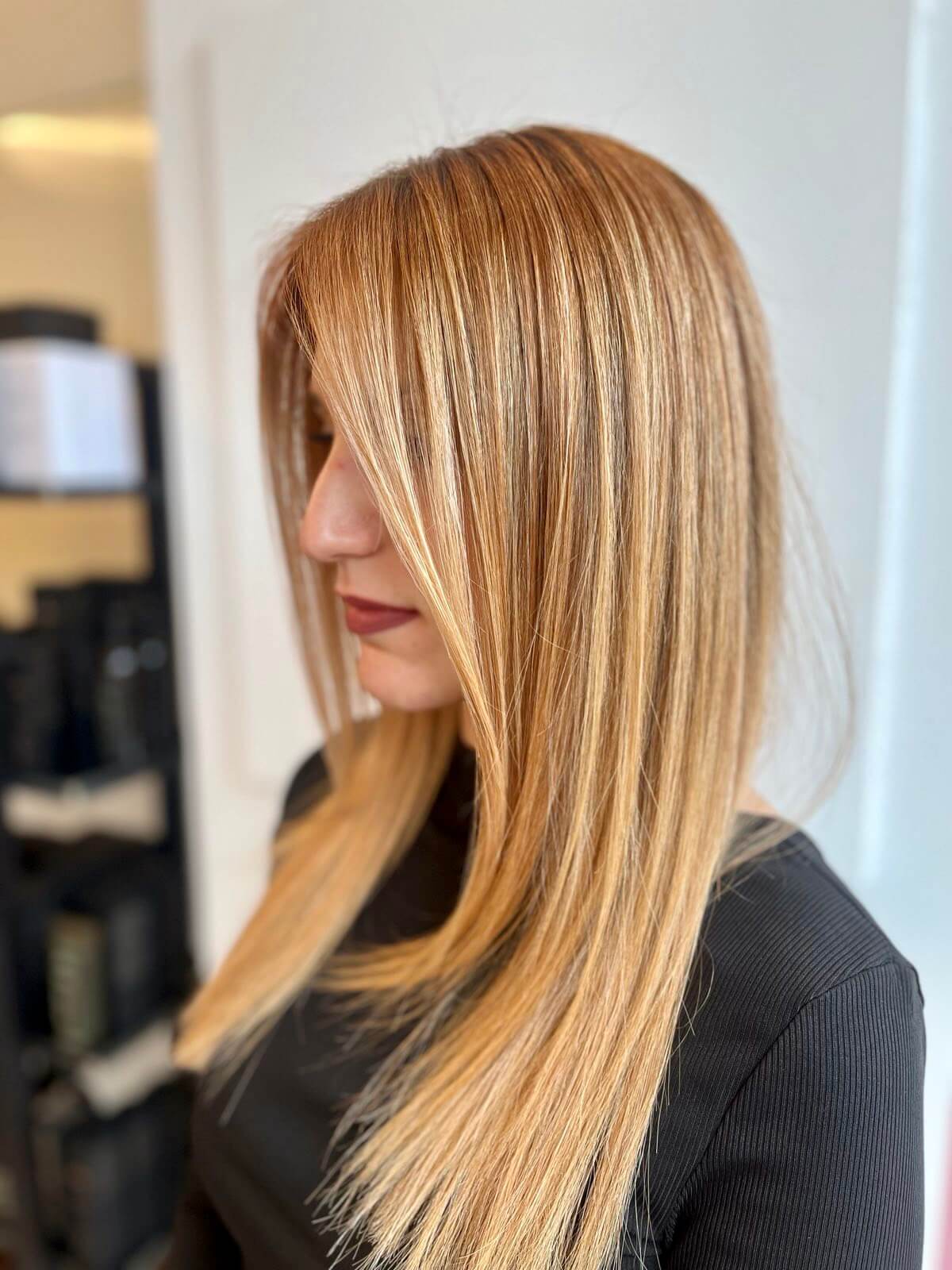 balayage antavgies xantha mallia blonde hair makri malli long hair kommotirio hair salon argyroupoli