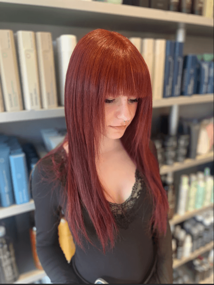 red hair red long hair kokkina mallia haircut hairsalon makria mallia long hair kommotirio xtenismata argyroupoli healthy long hair hair treatments therapies malliwn