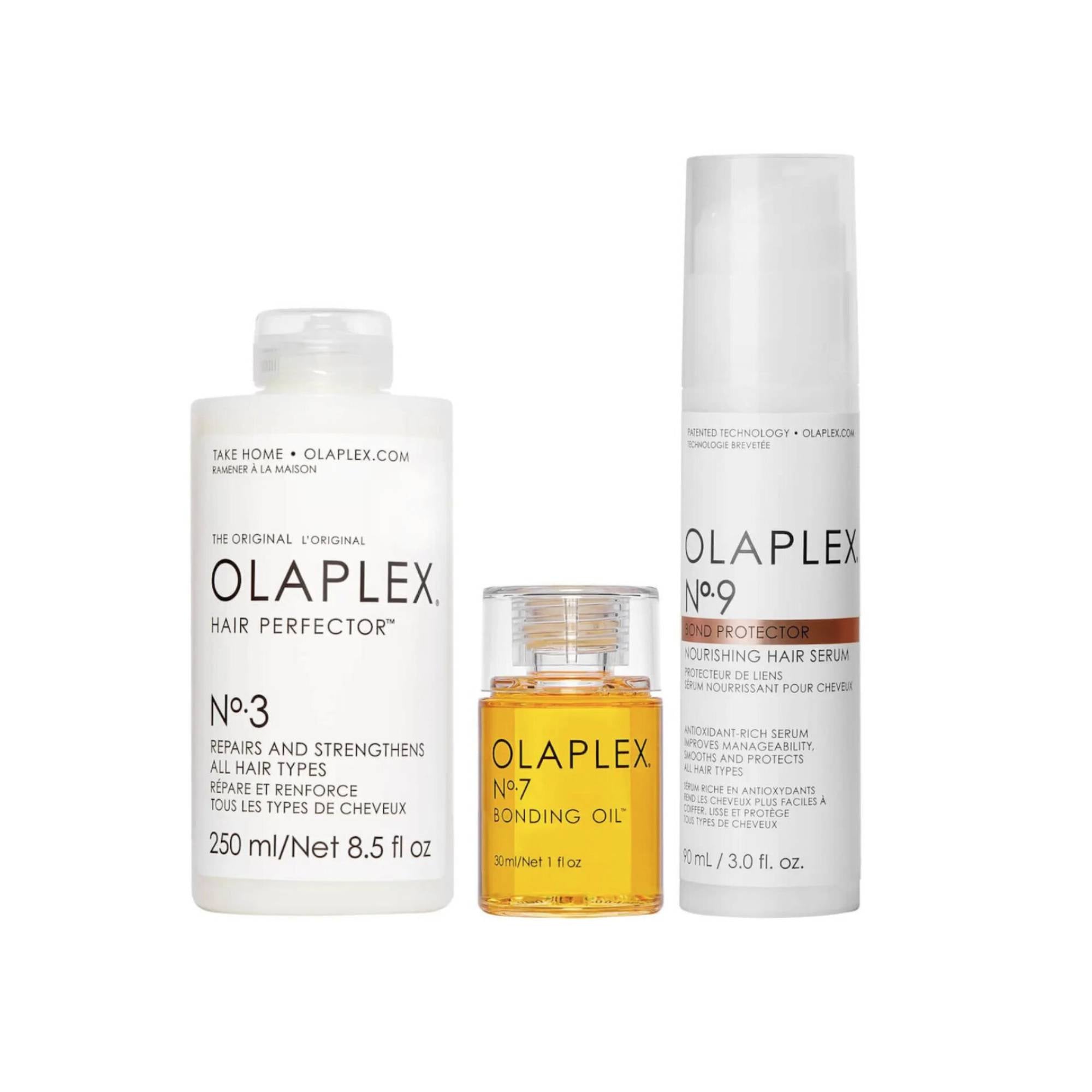 Treatment Set 100 Ml Oil 30 Ml Serum 100 Ml Olaplex Jumbo No.3 No.7 No.9 Bundle